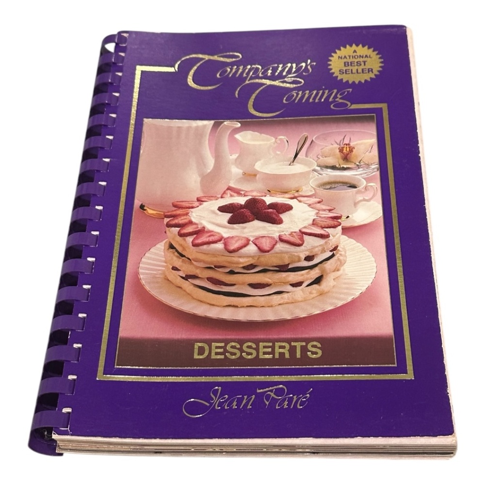 Company’s Coming Desserts Jean Pare Cookbook Spiral Desert Recipe Book